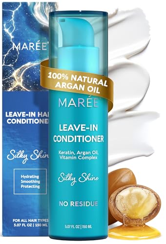 MAREE Leave-In Conditioner Spray with Keratin & Argan Oil – Hydrating Repair for Dry, Damaged, Curly Hair – Lightweight Moisturizer for Men & Women
