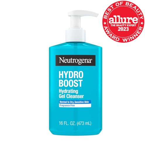 Neutrogena Hydro Boost Hydrating Face Wash with Hyaluronic Acid, Fragrance-Free Foaming Facial Cleanser & Makeup Remover, 16 fl. oz