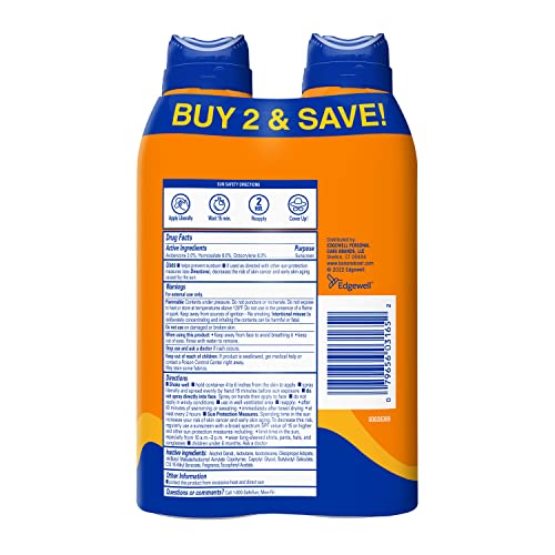 Banana Boat Sport Ultra SPF 30 Sunscreen Spray Twin Pack – Water Resistant, Oxybenzone Free, 6oz Each