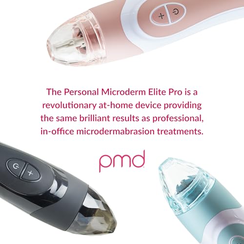 PMD Beauty Personal Microderm Elite Pro - At-Home Microdermabrasion Kit for Face & Body with Exfoliating Crystals & Adjustable Suction