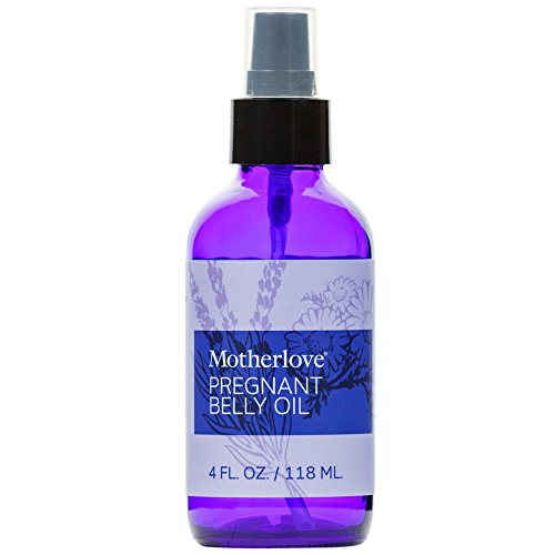 Motherlove Pregnant Belly Oil (4 oz) Natural Moisturizer to Soothe Itchy Skin & Prevent Stretch Marks—Non-GMO, Organic Herbs, Vegan