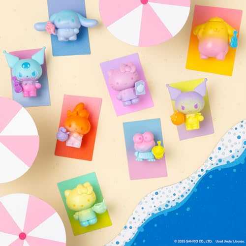 Jazwares Hello Kitty and Friends Ombre Tropical Party, 2” Figure 8-Pack - Removable Accessories - Officially Licensed Sanrio Product from Ages 6+