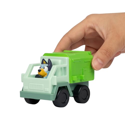 Bluey Vehicle Set – 4-Pack Includes Garbage Truck, Convertible, Family Car & Firetruck, Official Toys for Kids Ages 3+