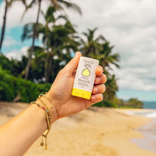 Sun Bum Baby Bum Mineral Sunscreen Stick SPF 50 – Reef Friendly, Octinoxate & Oxybenzone Free, Unscented, Sensitive Skin, Face & Body, 0.45 oz