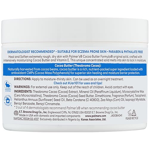 Palmer’s Cocoa Butter Solid Lotion with Vitamin E – Daily Moisturizer for Extremely Dry Skin, Softens & Soothes, 7.25 oz, Pack of 1