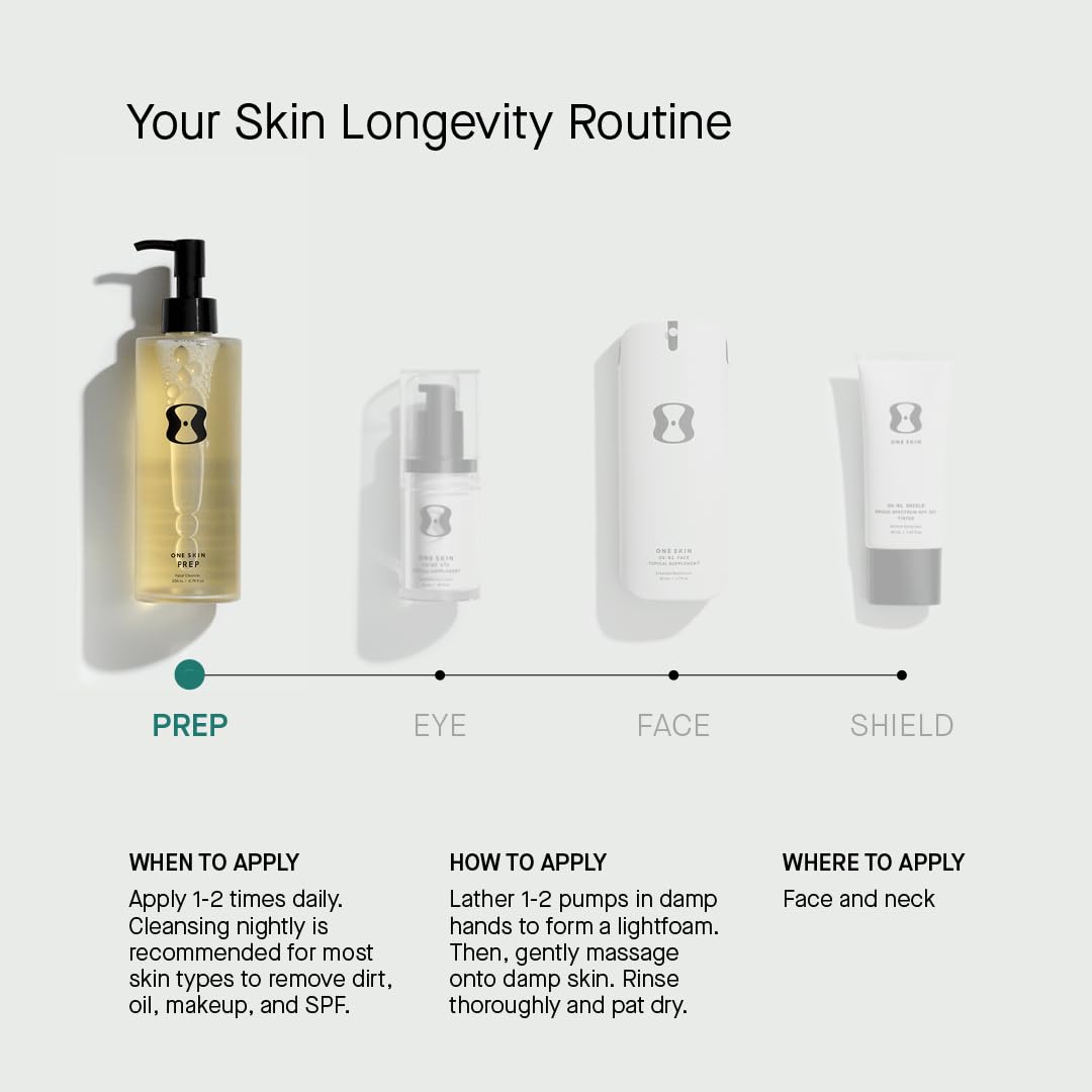 OneSkin PREP Facial Cleanser to Exfoliate and Support Skin Balance, Dermatologist Tested & Safe for Sensitive Skin