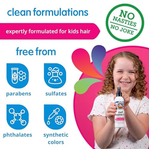 So Cozy Kids Leave-In Conditioner Spray (8 Fl Oz) – Paraben-Free Detangler for Curly Hair, Nourishing with Keratin, Vitamin B5, Olive & Jojoba Oil