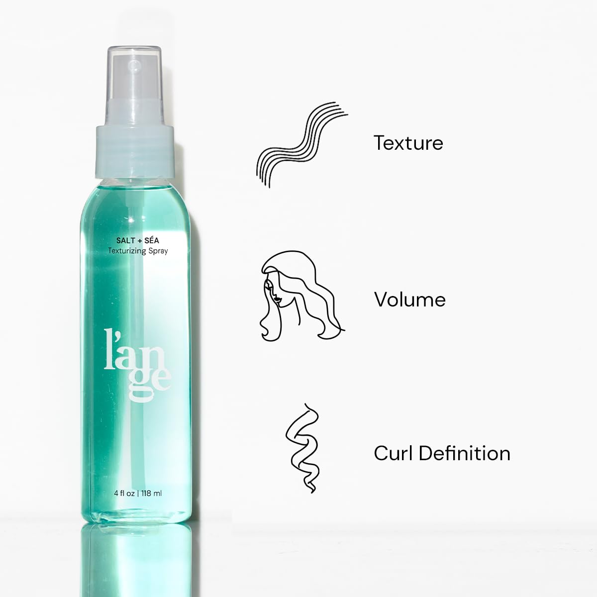 L'ANGE HAIR Sea Salt Texturizing Spray | Beachy Waves & Volume | Mineral-Infused Formula for Soft Hold, Shine & Tropical Scent | 4 Fl Oz