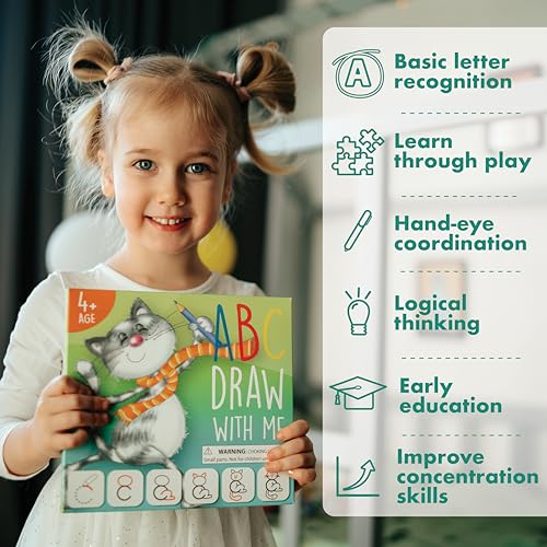 Alphabet Drawing & Tracing Toy Set for Kids Ages 3-6 – Educational ABC Learning Game, Handwriting Practice, Preschool Gift for Boys & Girls