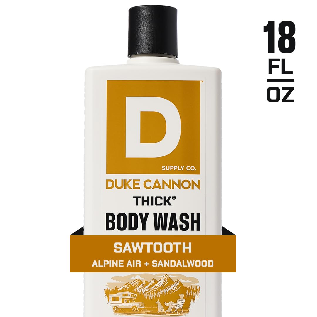 Duke Cannon 2-in-1 Tea Tree Hair Wash & Sawtooth Body Wash Bundle – Deep Clean, Refreshing Masculine Scent, Gentle Hair & Body Cleanser – 2 Pack