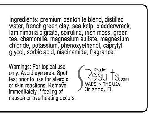 Detox Spa Mud Seaweed Enriched Anti-Cellulite Body Mask for Toning, Tightening and Improving Skin Health