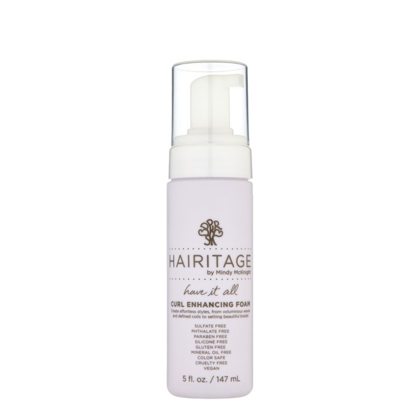 Hairitage Have It All Curl Enhancing Foam Mousse with Quinoa & Rice Protein for Frizz Control, Moisture & Bounce, Lightweight Styler, 5 oz