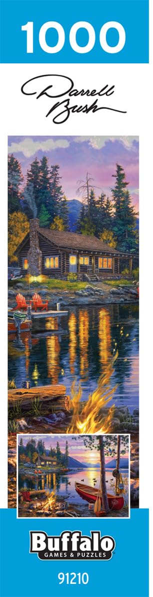 Buffalo Games Darrell Bush Canoe Lake – 1000-Piece Jigsaw Puzzle for Adults, Challenging Puzzle for Game Nights, 26.75"x19.75" Finished Size