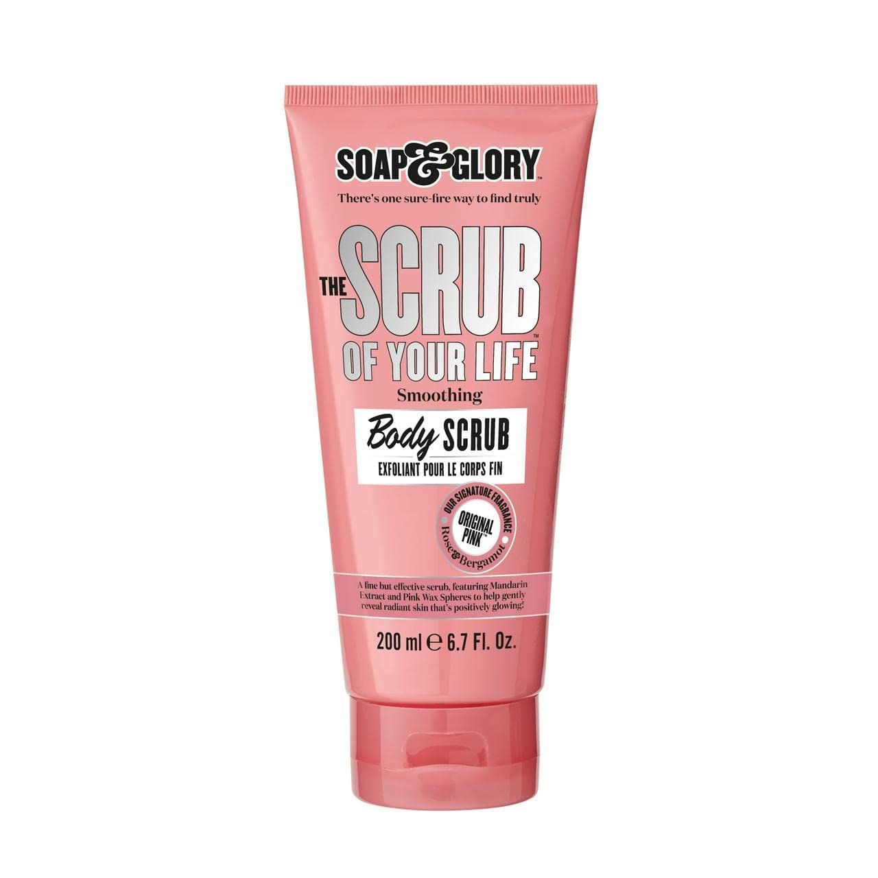 Soap & Glory The Scrub Of Your Life Body Scrub 200ml – Vegan Rose & Bergamot Exfoliating, Smoothing & Buffing with Shea Butter & Vitamin E