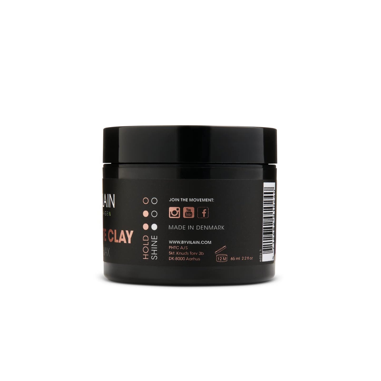 By Vilain Dynamite Clay - Super Strong Hold Matte Hair Wax for Men - Professional Styling Clay for Texture, Fullness & Easy Sculpting, 65ml