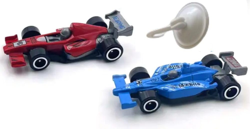 FLXTRACK Flexible Race Car Track Set – 2 Small Cars, Pressure Suction Cups, 2-Lane Slot Track, Zip-Up Bag, 5+ Meters Double-Sided, Montessori Toy