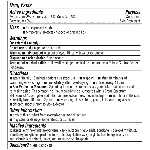 Coppertone Sport Sunscreen Lip Balm, SPF 50 Sunscreen for Lips, Skin Protectant, 0.13 Oz