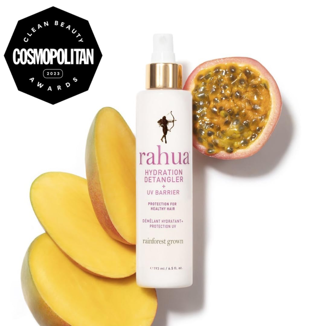 Rahua Hydration Detangler Spray + UV Barrier | Vegan Leave-In Conditioner for Shine, Damage Protection, Frizz & Humidity Control | 6.5 Fl Oz
