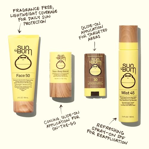 Sun Bum Original SPF 50 Sunscreen Face Lotion - Broad Spectrum Moisturizing Facial Sunscreen with Vitamin E -Fragrance Free - Travel Size - 3 oz
