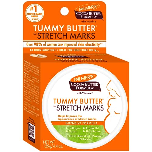 Palmer's Cocoa Butter Formula Tummy Butter Balm for Stretch Marks and Pregnancy Skin Care, 4.4 Ounces