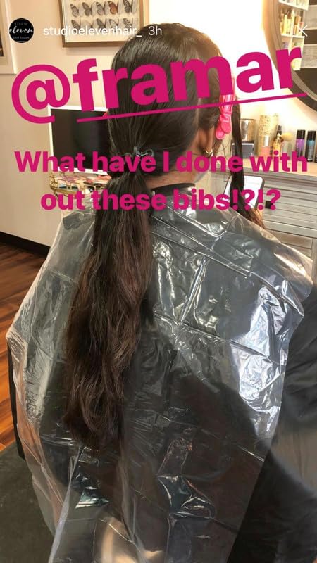 FRAMAR Backwards Bib Disposable Hair Cutting Capes Salon, Protects Clients, Disposable Salon Capes & Chair, Hair Dye Cape, Barber Cape – 50 bibs