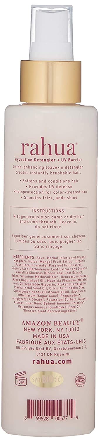 Rahua Hydration Detangler Spray + UV Barrier | Vegan Leave-In Conditioner for Shine, Damage Protection, Frizz & Humidity Control | 6.5 Fl Oz