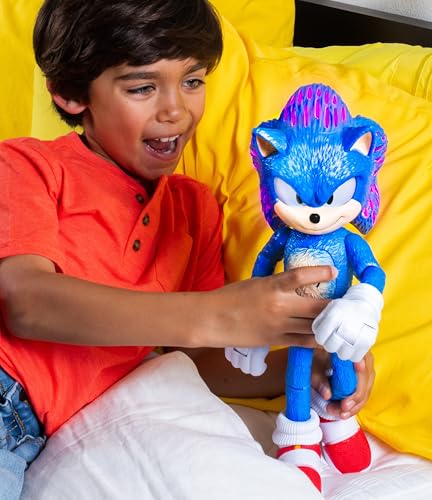 Sonic The Hedgehog 3 Ultimate 12" Talking Figure – 30+ Movie Phrases & Sounds, Light-Up Eyes & Quills