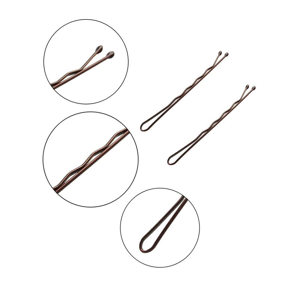 Bobby Pins Brown, 330 Count 2.2 Inch Hair Pins With Cute Box, Premium Bobby Pin For Kids, Girls And Women, Great For All Hair Types