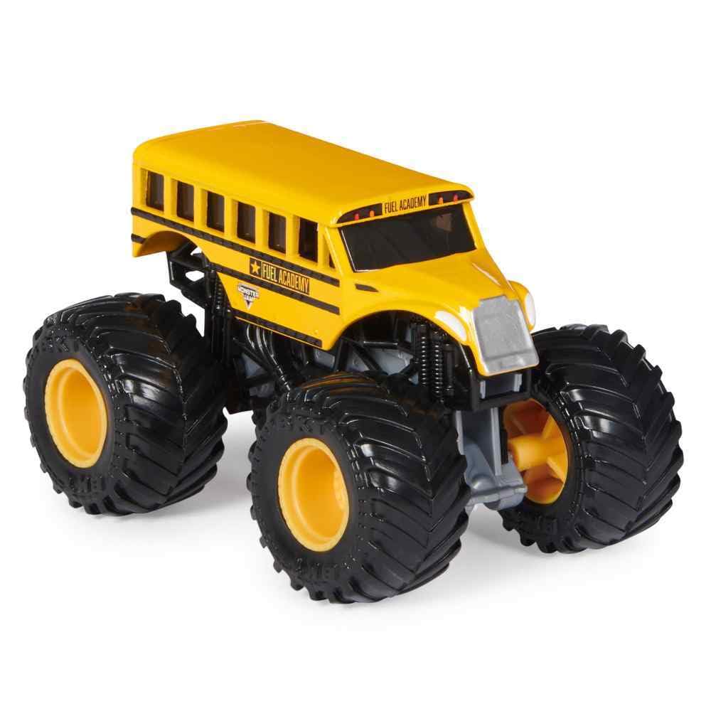 Monster Jam 2023 Spin Master 1:64 Diecast Truck Series 30 Trucks on Duty Fuel Academy School Bus