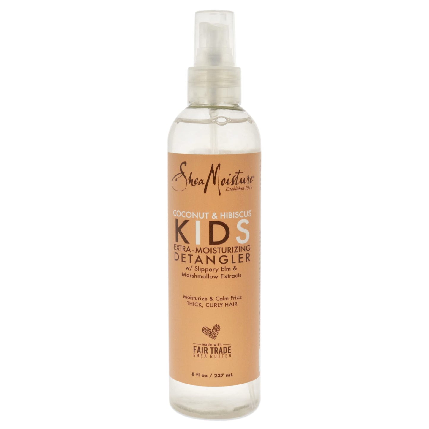 SheaMoisture Kids Extra Moisturizing Detangler Coconut and Hibiscus for Curly Hair Hair Care Product with Shea Butter 8 oz