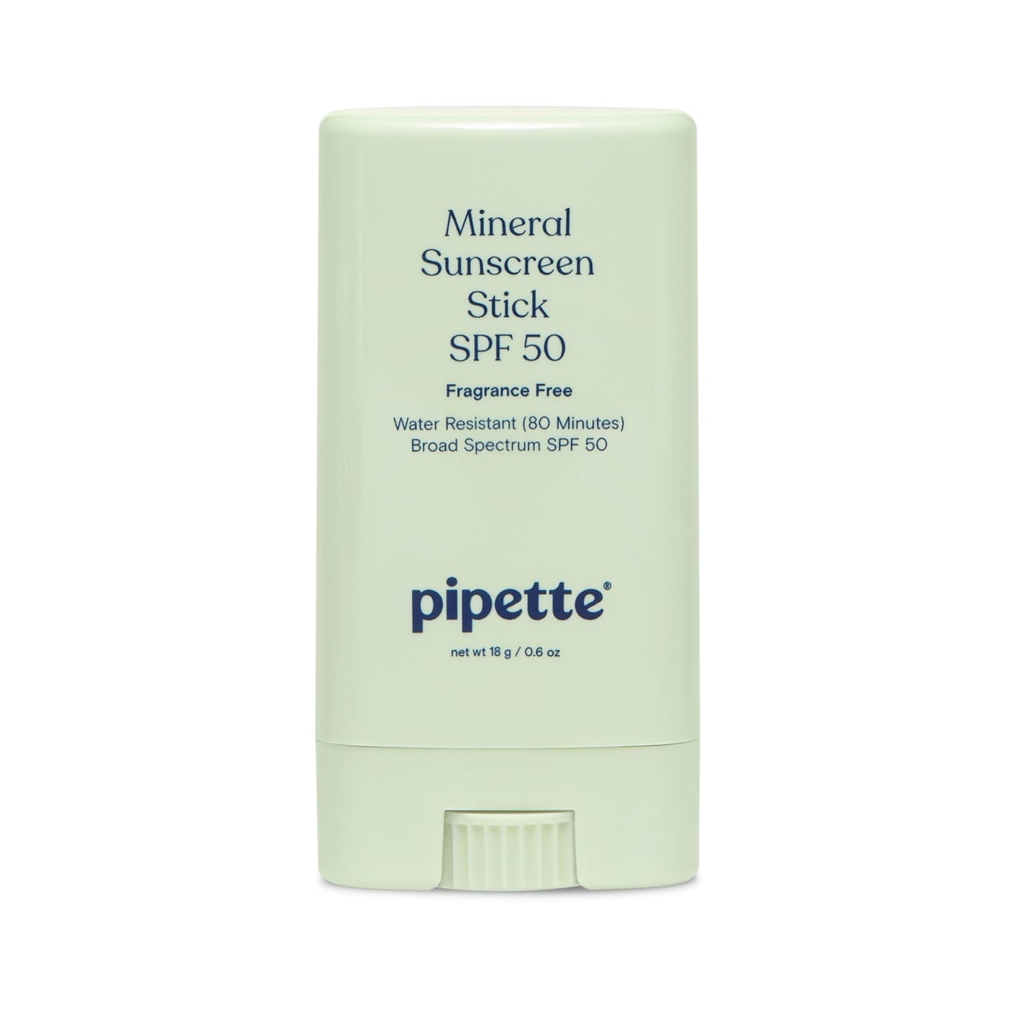 Pipette Baby Mineral Sunscreen Stick SPF 50 – Broad Spectrum Zinc Oxide Sunblock for Sensitive Skin & Kids, Water Resistant, Travel Size 0.6 oz