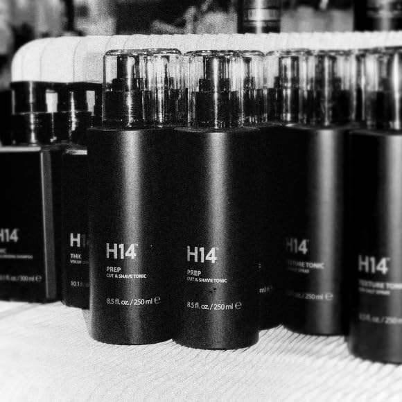 H14 PREP Cut & Shave Tonic for Men – Pre-Shave & Haircut Spray with Panthenol & Glycerin, 8.5 fl oz / 250 ml – Soothes Skin & Reduces Razor Burn