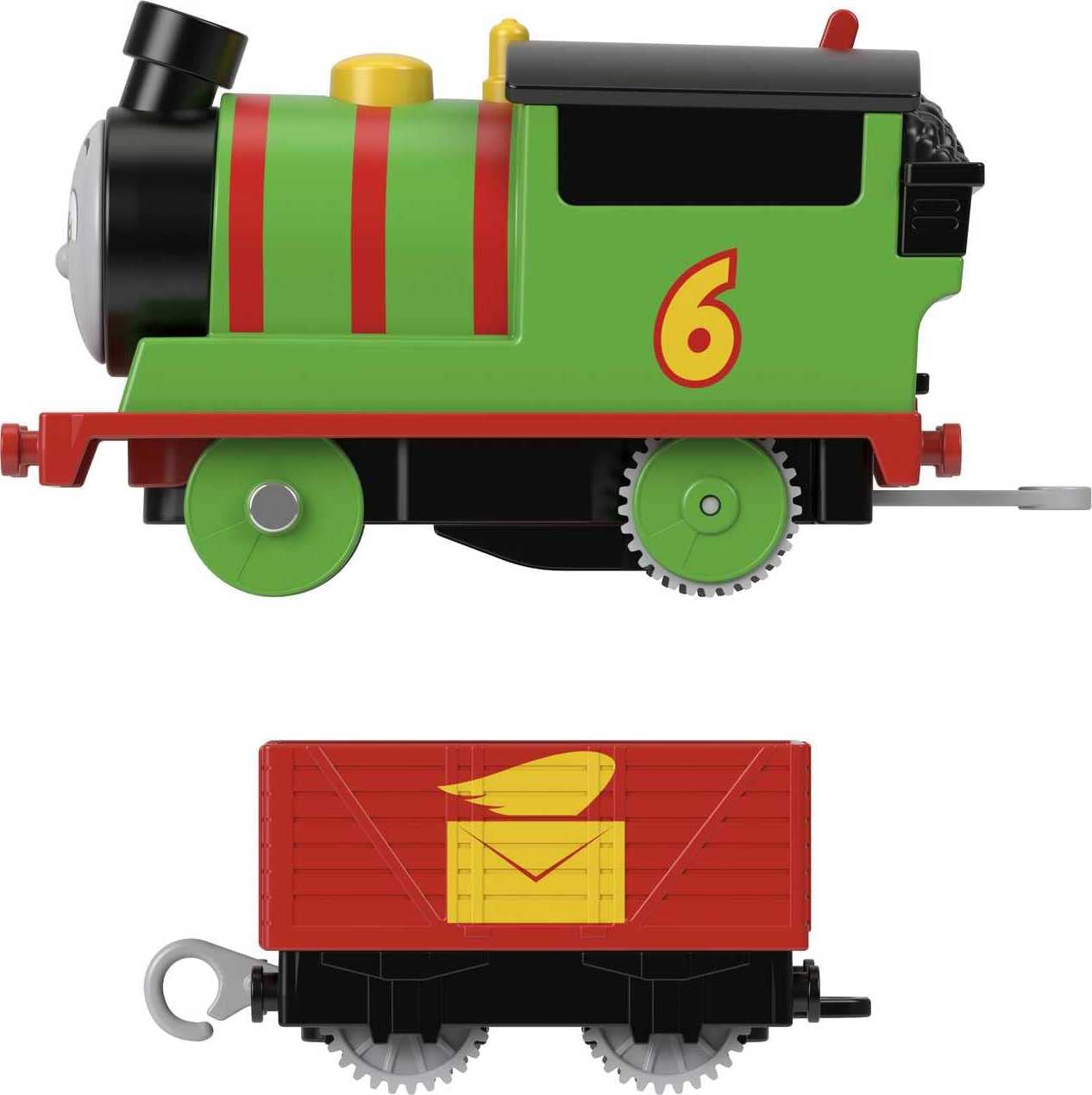 Thomas & Friends Motorized Toy Train Percy Battery-Powered Engine with Tender for Pretend Play Preschool Kids Ages 3+ Years