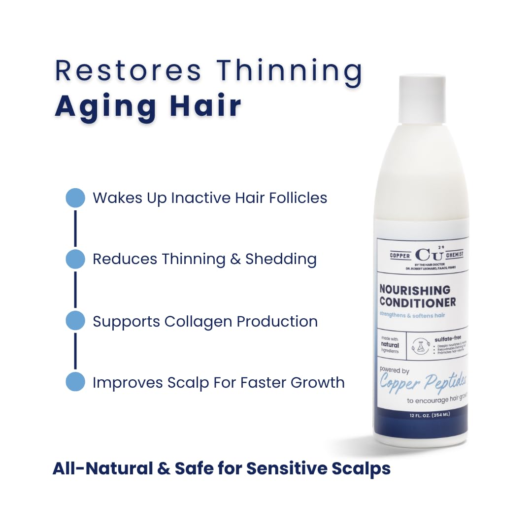 Copper Chemist Anti-Thinning Hair Growth Conditioner | Thickening & Hydrating Formula for Men & Women | Fuller, Stronger, Healthier Hair