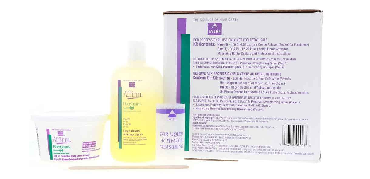 Avlon Affirm Fiberguard Sensitive Scalp Creme Relaxer 9 Applications by Affirm Avlon