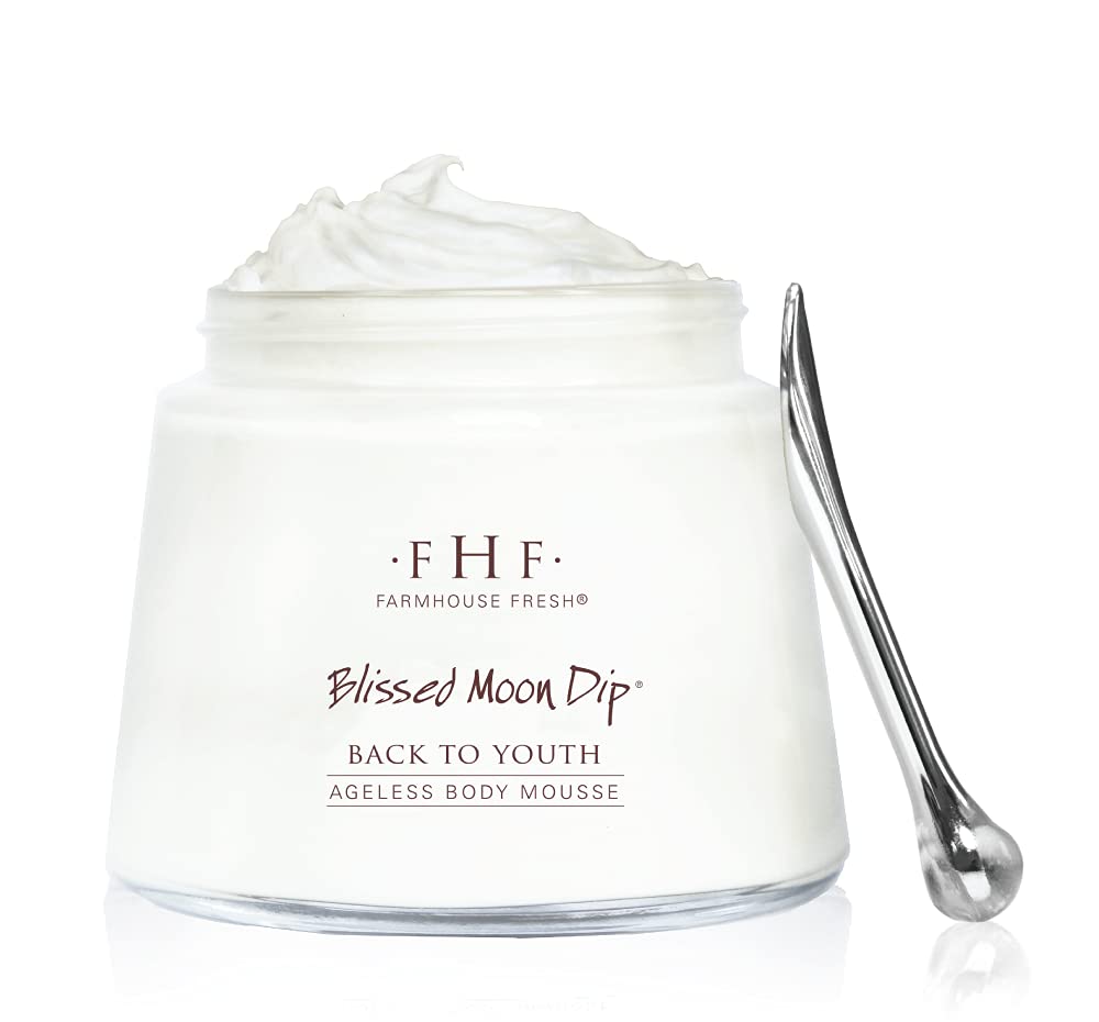 FarmHouse Fresh Body Lotion, Firming Moisturizing Peptide Cream. Blissed Moon Dip Back To Youth Ageless Body Mousse. 8 Fl Oz