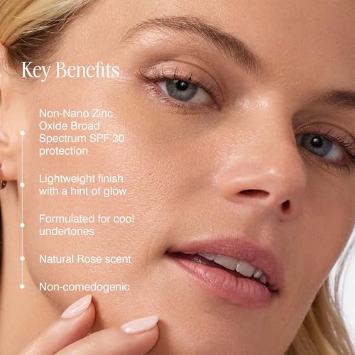 COOLA Organic Rosilliance BB Cream with SPF 30, Tinted Moisturizer Sunscreen & Foundation, Dermatologist Tested, Fresh Rose, 1.5 Fl Oz