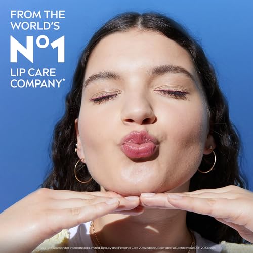 NIVEA Moisture Lip Care 4-Pack – Hydrating Lip Balm with Shea Butter, Oils, Vitamins C & E for Moisture, Repair & Nourishment, 0.17oz