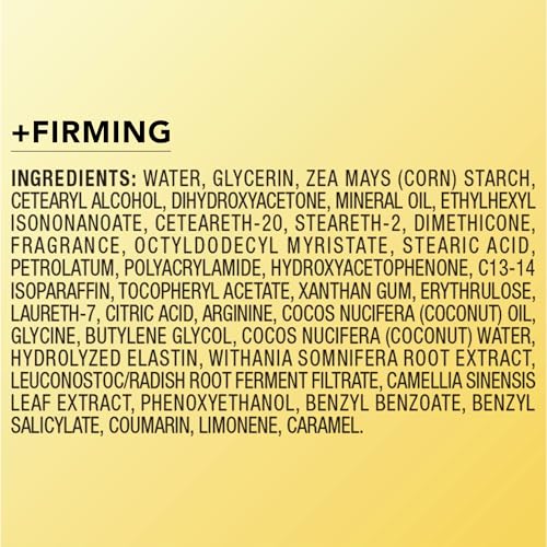 Jergens Natural Glow + Firming Self-Tanner Lotion for Fair to Medium Skin – Sunless Moisturizer with Collagen & Elastin, Reduces Cellulite, 7.5 Fl Oz