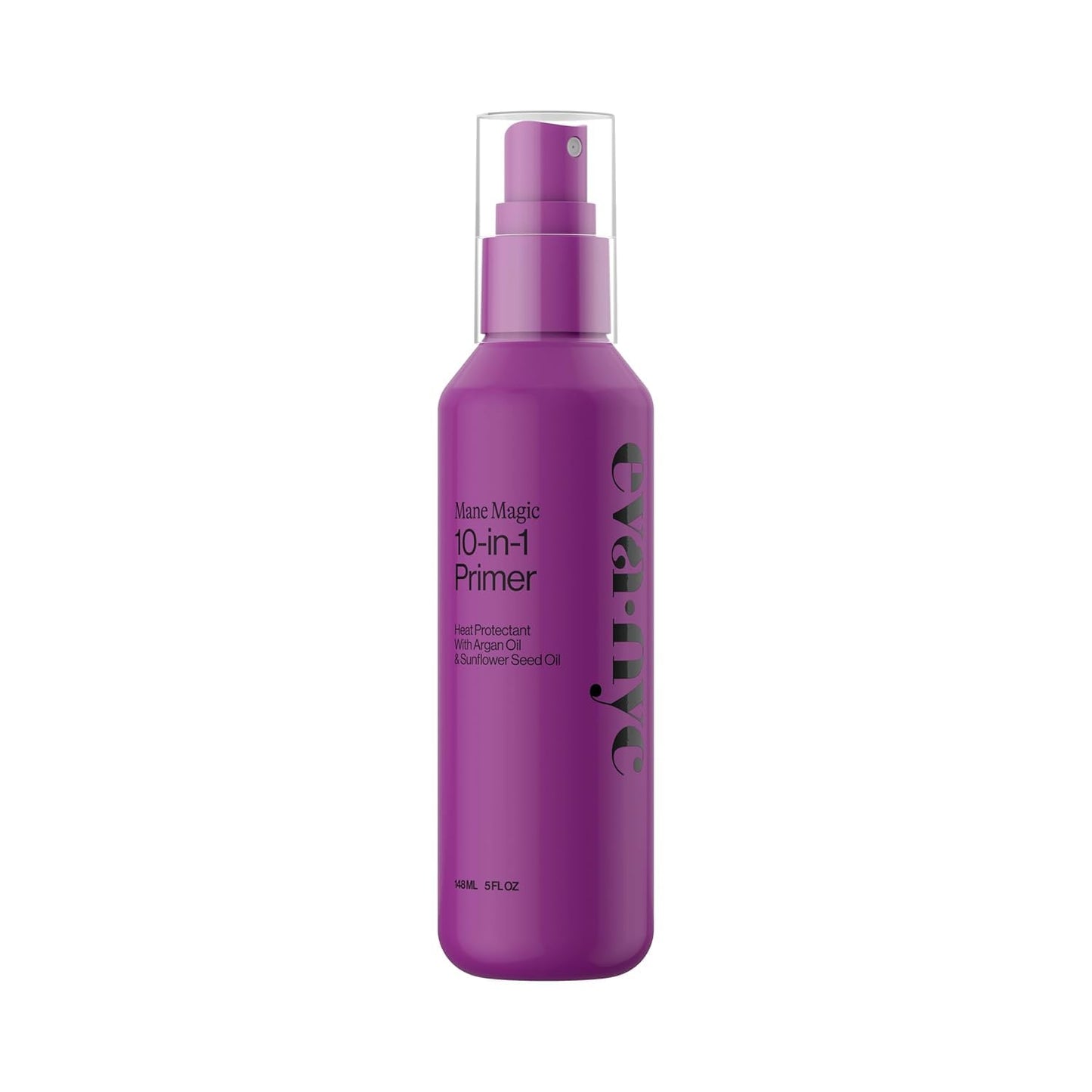 Eva NYC 10-in-1 Hair Primer Spray – Sunflower Seed & Argan Oil – Heat Protectant, Anti-Frizz, Adds Shine – Vanilla Scent, 5 fl oz, New No-Leak Mist
