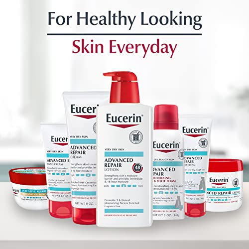 Eucerin Advanced Repair Body Cream for Very Dry Skin, Fragrance Free Daily Body Moisturizer, 16 Oz Jar