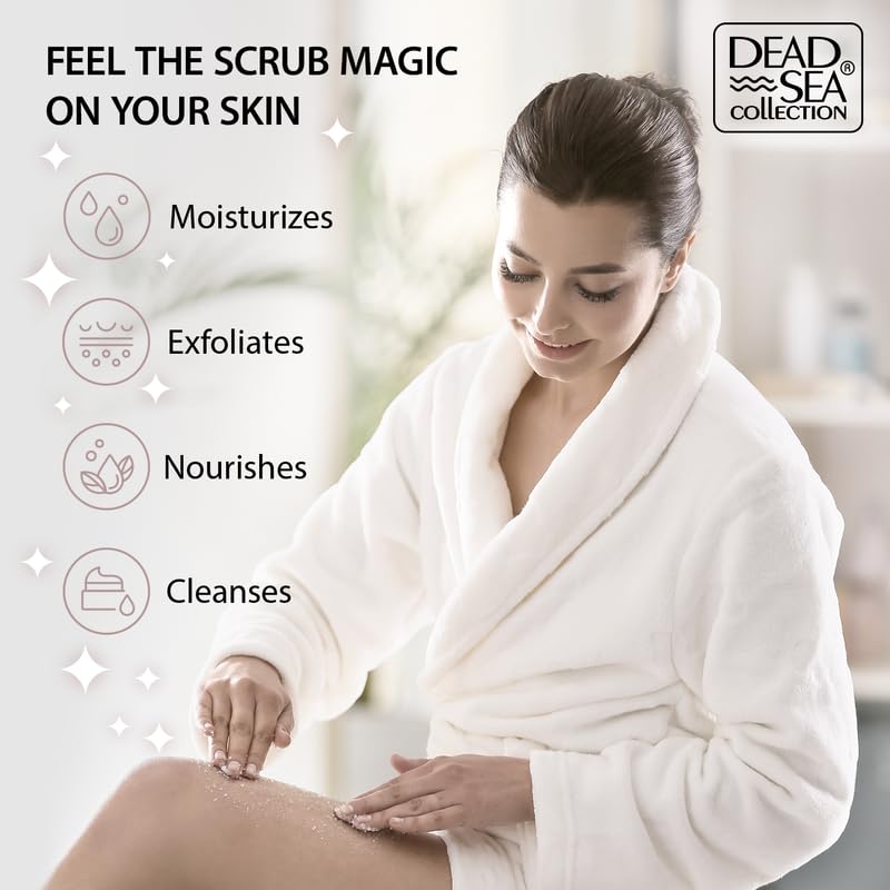 Dead Sea Collection Himalayan Salt Scrub – Exfoliating & Moisturizing Body Scrub for Women with Dead Sea Minerals & Pure Oils, 23.28 Oz