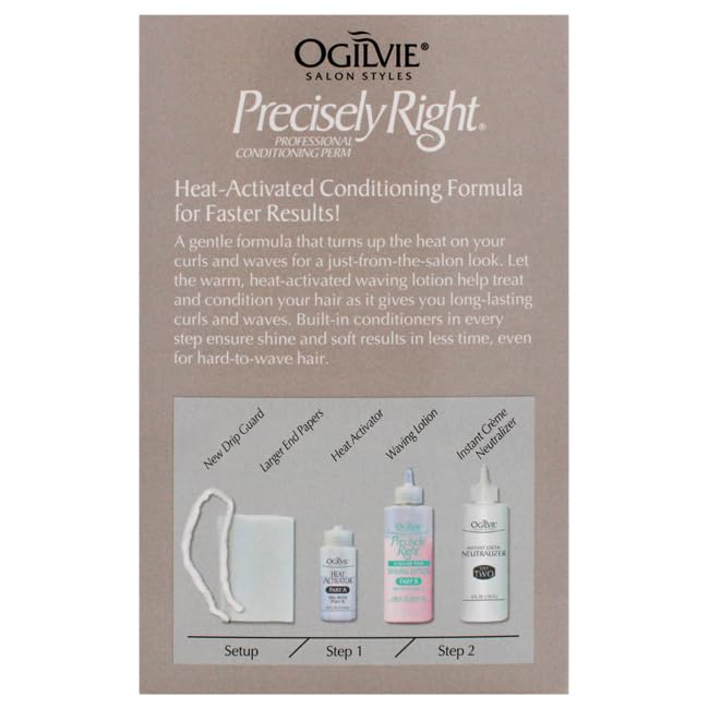 Ogilvie Salon Styles Precisely Right Professional Conditioning Perm Kit - Ideal for Color-Treated, Normal Hair - 1 Application