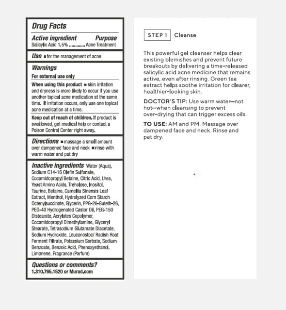 Murad Clarifying Cleanser – Salicylic Acid & Green Tea for Acne, Deep Clean, Oil Control & Breakout Prevention, 5 fl. oz