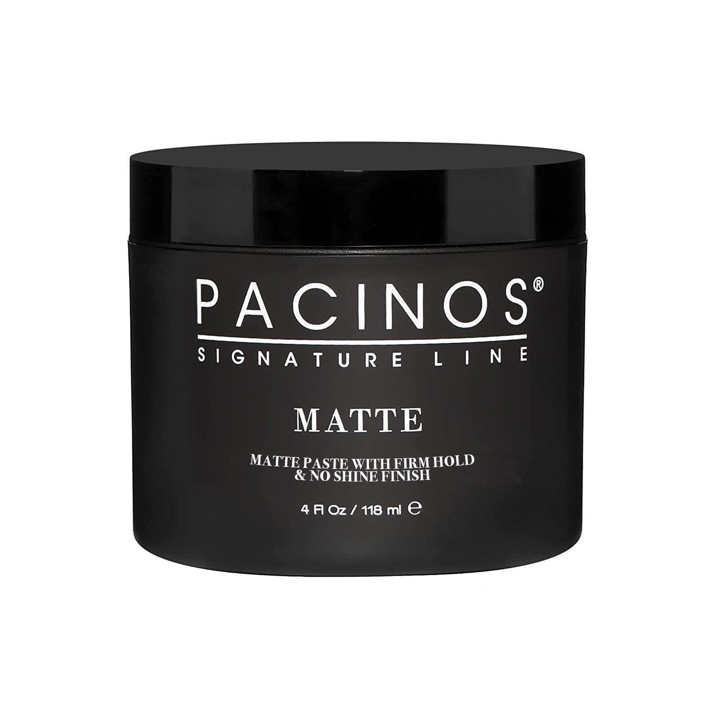Pacinos Matte Hair Paste - Firm Hold, No Shine, Sculpting & Styling Wax, Long Lasting Definition & Texture, No Flakes, All Hair Types, 4 fl. oz.