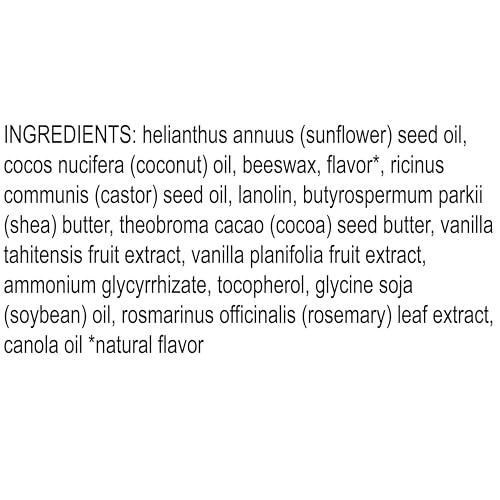 Burt’s Bees Vanilla Bean Lip Balm – Natural Lip Moisturizer with Responsibly Sourced Beeswax, Tint-Free Hydrating Balm, 2 Tubes, 0.15 oz Each