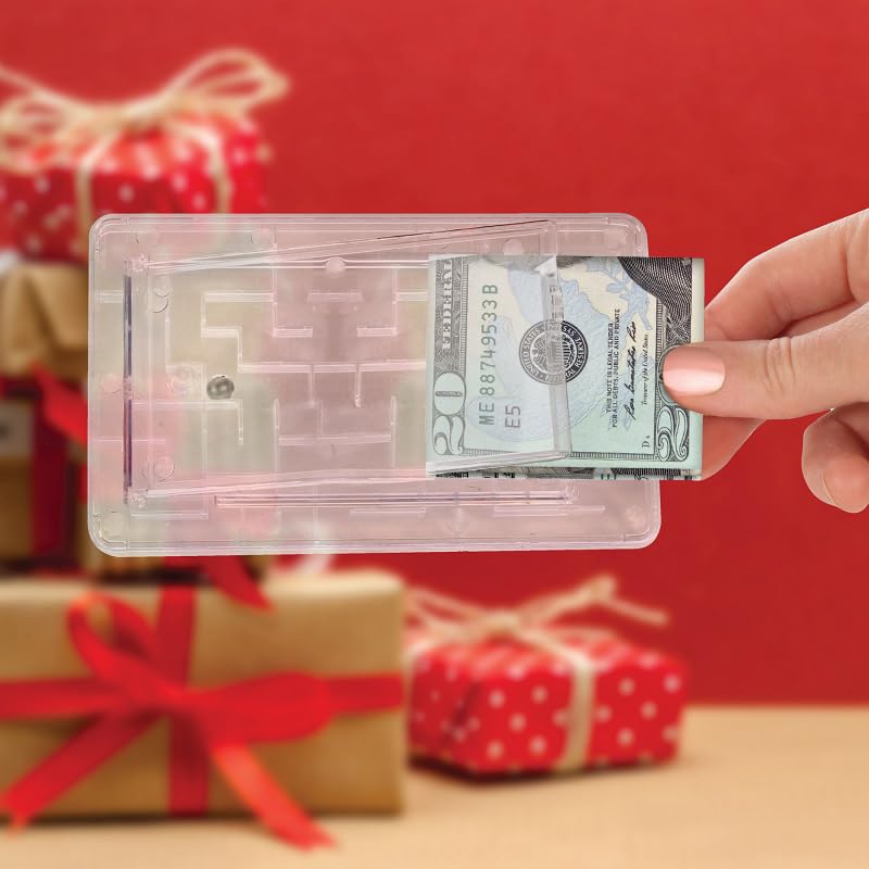 Money Puzzle Box, Money Holder Maze Gift Holder, Stocking Stuffers for Teens and Adults - Christmas Small Gifts - Fun Way to Give Cash as a Gift