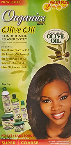 Originals by Africa's Best Olive Oil Conditioning Relaxer System 2-Pack | Repairs, Restores & Softens Coarse Hair for Shine & Elasticity