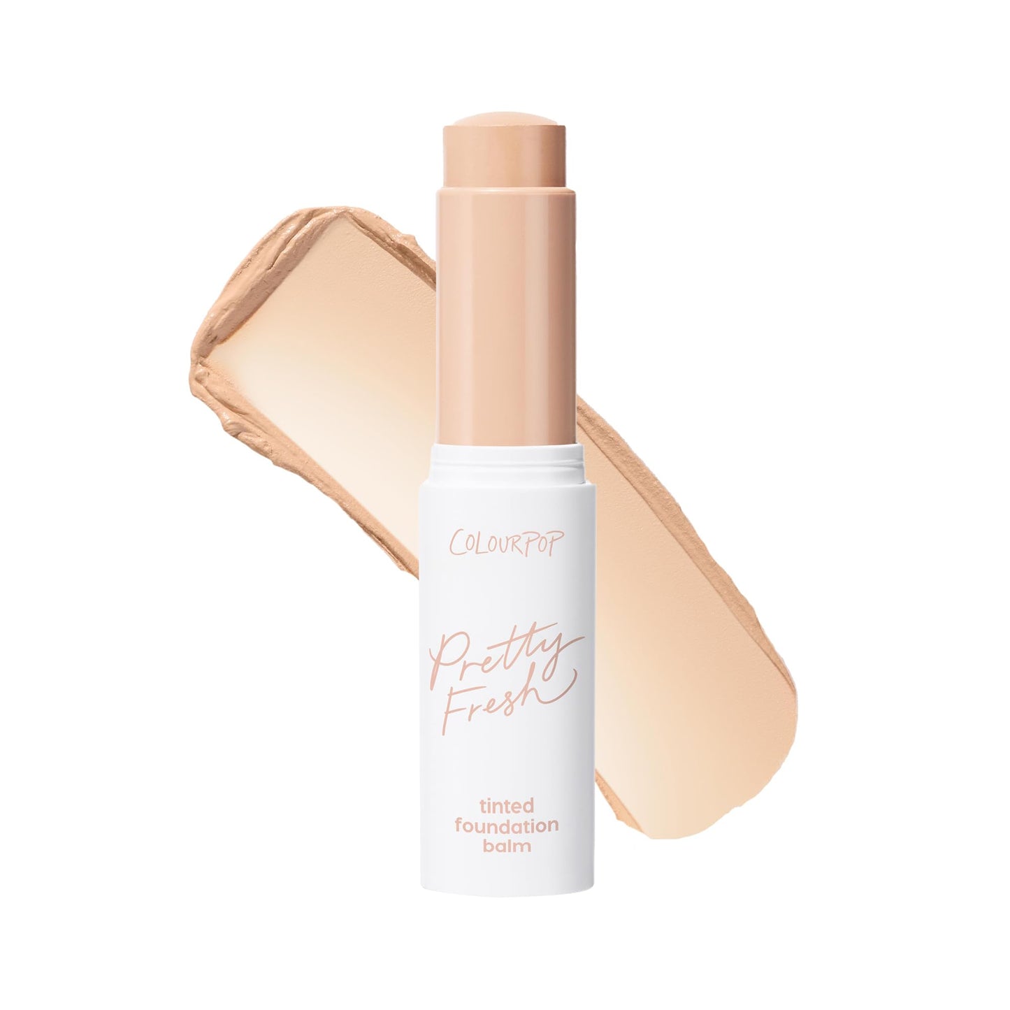 ColourPop Pretty Fresh Tinted Foundation Stick – Hydrating Balm-to-Cream, Light/Medium Coverage, Niacinamide & Peptides – Fair 3, 0.29 oz
