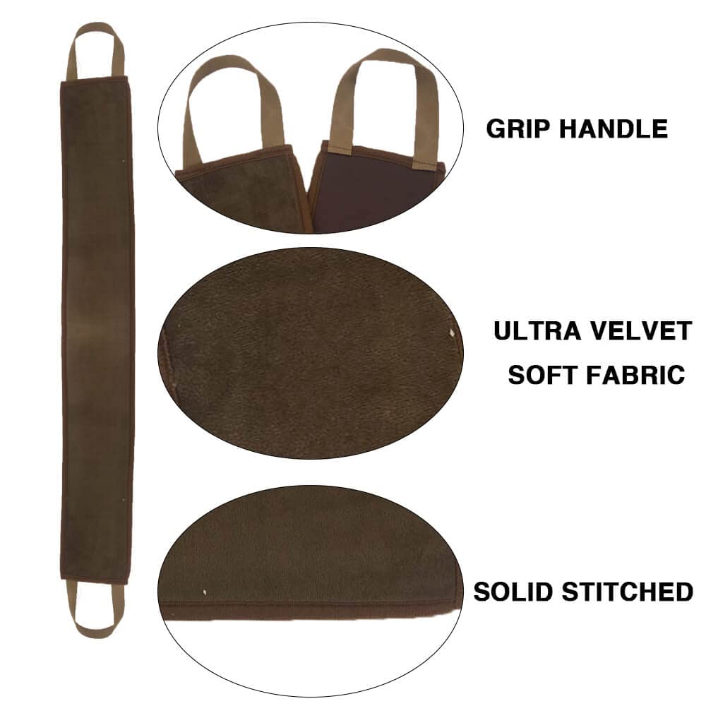 4-Piece Self Tanning Kit – Mitt, Back Applicator, Exfoliating Glove & Face Brush for Even, Streak-Free Sunless Tan (Brown)